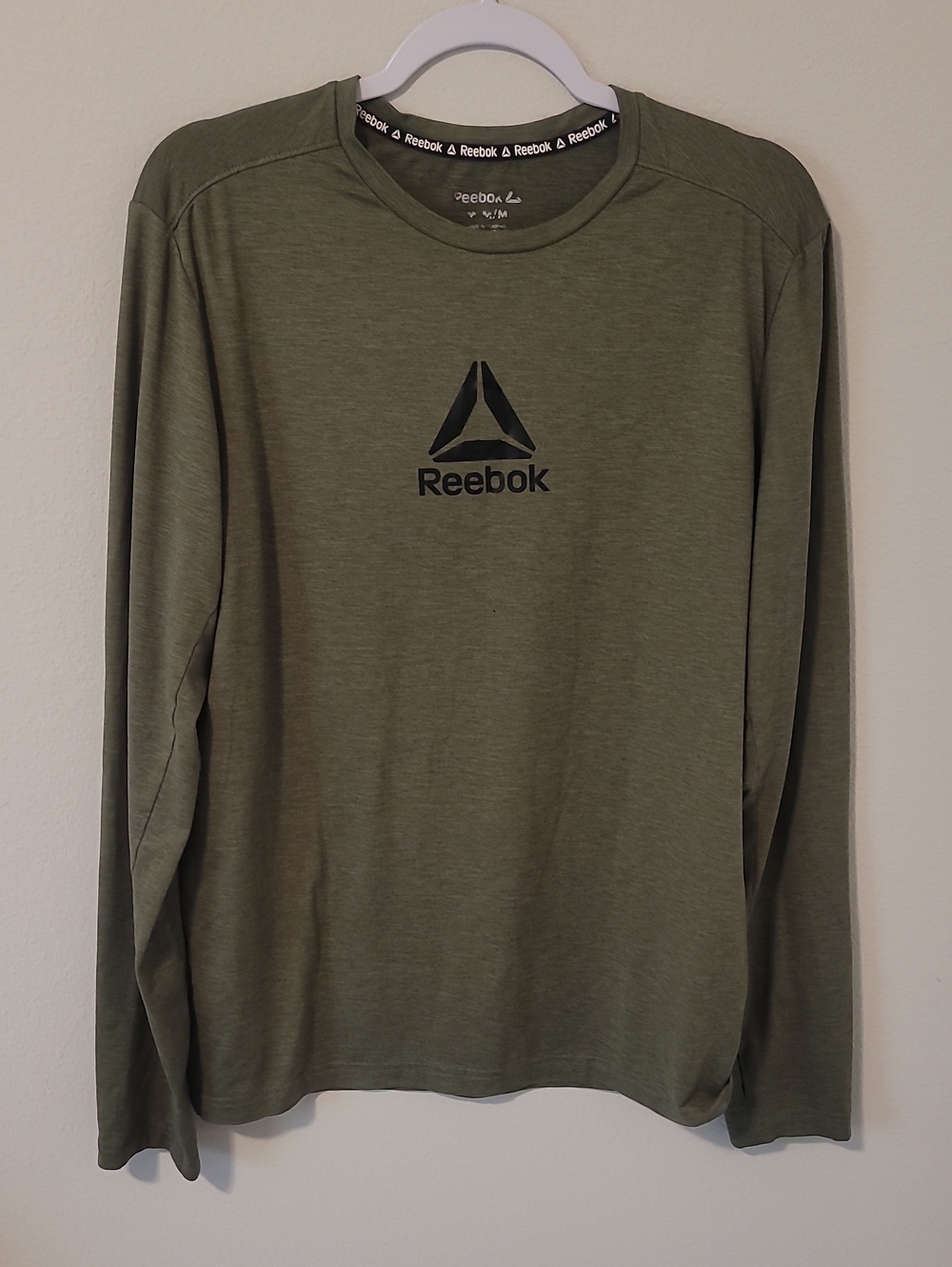 Reebok Men's Long Sleeve Shirt in Green Size Medium